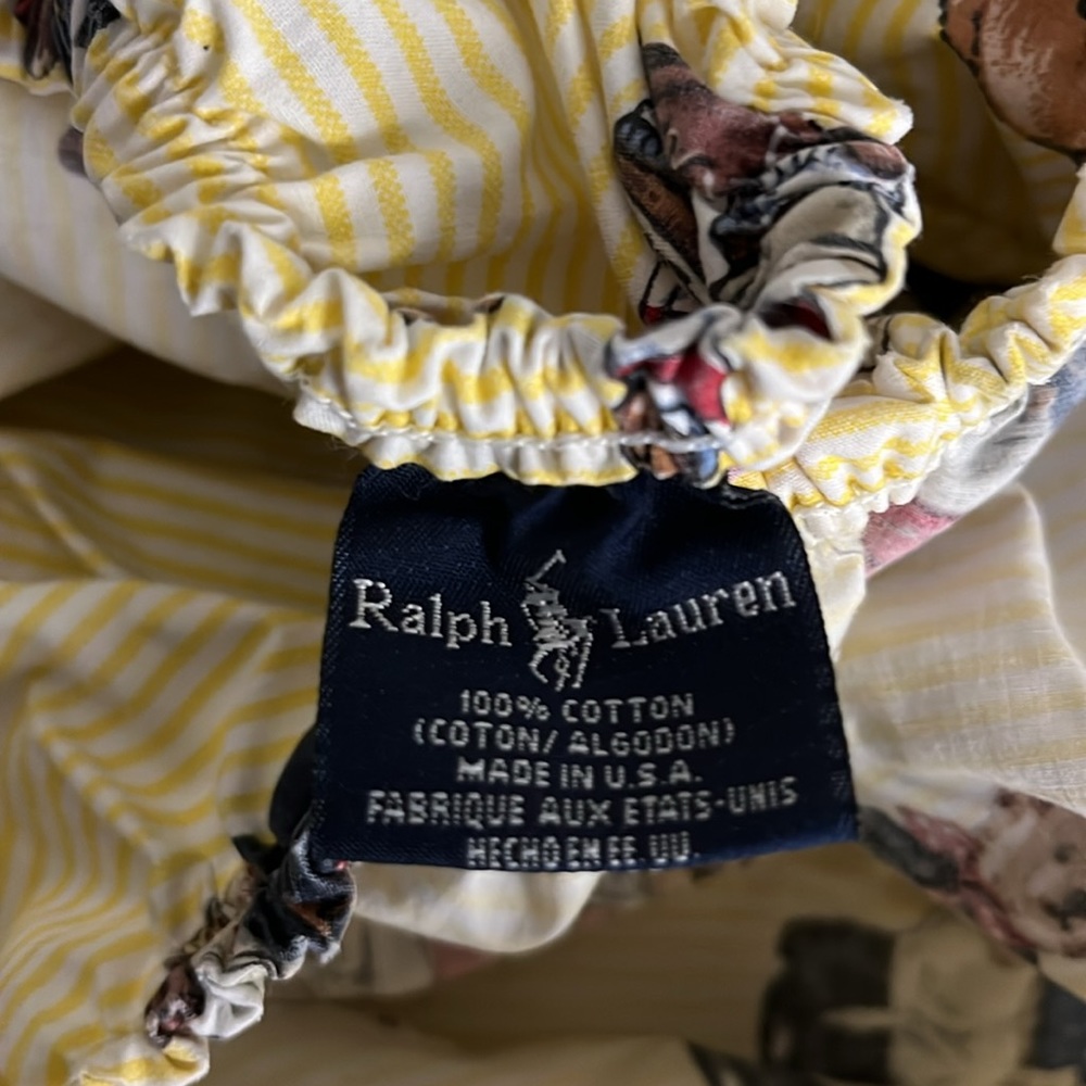 Polo by Ralph Lauren Yellow Striped Bedding Sheets - Picture 5 of 7
